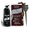 Produktbild: Bart Färben Männer - Bartfarbe Schwarz - Bartfärbemittel 20 Anwendungen - Bart Farbe Männer - Haarfarbe - 250ML