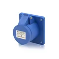 Produktbild: Intratec CEE Starkstrom Einbausteckdose gerade, 16 A, 3-polig – Industriestecker für Innen- und Außenbereich, Einspeisesteckdose IP44, 230 V, SB, RoHS, Reach, Blau/Grau