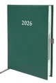 Produktbild: ADINA Buchkalender 2026 ADINA Buchkalender Chefplaner A5 grün-metallic 1 Tag 1 Seite