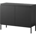 Produktbild: Selsey Sideboard Bemmi 100 cm Schwarz mit schwarzen Beinen