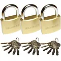 Produktbild: Work-It-Vorhängeschloss-Set, 38 mm, Stahl und Messing, Schlüssel passend 