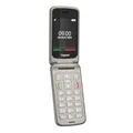 Produktbild: Gigaset GL595 Flip-Mobiltelefon – einfache Bedienung für Senioren, große Tasten & SOS-Notruftaste – Staub- & spritzwassergeschützt IP44 Schutzklasse – ohne Vertrag – 2,8 Zoll TFT-Farbdisplay, Titanium