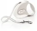 Produktbild: Automatik Hundeleine Band 3m bis 12kg Weiß mit Bremse