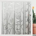Produktbild: Finnez Fensterfolie Bambus Sichtschutz Folie Fenster Selbstklebend Selbsthaftend Blickdicht Klebefolie 3D Dekofolie Statisch Anti-UV für Badezimmer Schlafzimmer Küche 44,5 x 200cm