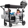 Produktbild: Duo Schiebegriff Kinderwagen Bollerwagen mit 2 integrierten 5-Punkt-Gurtsystem
