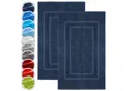 Produktbild: NatureMark Badematte 2er-Set Badvorleger 50x80cm, strapazierfähig, Baumwolle, rechteckig, Badematte 2-tlg., Duschmatte Duschvorleger, Premium Qualität, 50x80cm, Navy blau