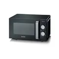 Produktbild: Severin MW7762 Mikrowelle mit Grill 800Watt, 20 Liter, 1000 Watt Grill, ohne Drehteller, Schwarz-Edelstahl