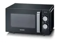 Produktbild: SEVERIN Mikrowelle, 800 W, Grillfunktion, 20 l, 9 Stufen, Garraumbeleuchtung, B 462 x T 395 x H 270 mm, Kabellänge 1000 mm, Schwarz/Edelstahl