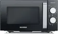 Produktbild: Severin Mikrowelle mit Grill MW 7762 | 20l | 800W | 1000W Grill | Keramikboden ohne Drehteller | schwarz/Edelstahl