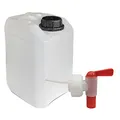 Produktbild: plasteo® 3 Liter Wasser und Getränke Kanister Neu mit Sicherheitsverschluss + 1 AFT Hahn (DIN 45) | Lebensmittelecht | Tragbar Stapelbar Stabil | Langlebig | Indoor Outdoor | BPA Frei | Made in DE