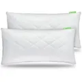 Produktbild: Gentle North Microfaserkissen 2er Set Kissen Komfort in vielen Größen, Füllung: 100% Polyester, Seitschläfer, Rückenschläfer, Seitenschläfer, Comfort, 2-tlg, Reißverschluss für Füllung-waschbar-Made in EU-allergikerfreundlich 40 cm x 80 cm