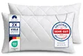 Produktbild: Gentle North Kopfkissen (40x80 cm groß) - 2er Set Kissen für Bett und als Dekokissen - Mit Reißverschluss für Füllung - Sofakissen - Zierkissen für Couch und Sofa - Ökotex - Waschbar bis 60° - Weiß