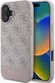 Produktbild: Guess PU 4G Stripe Rückseiten-Hülle für iPhone 16 Pink