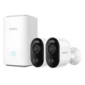 Produktbild: Reolink Argus Series B310 Kamera 2er Set mit Hub 3MP 2304x1296, WLAN, 6000 mAh Akku, IP65 Wetterschutz, Nachtsicht in Farbe