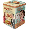 Produktbild: Nostalgic-Art - Teedose - Say it 50's! - Tea & Cookies Together - Silber