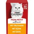 Produktbild: Mon Petit Intense mit Ente, Huhn, Truthahn, Katzennassfutter, 6x50g Portionsb...