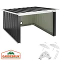 Produktbild: DeubaXXL DE Mähroboter Garage Anthrazit Metall 89x90x54cm 109176