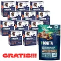 Produktbild: BOZITA Hund: Lachs in Gelee 12x370g + BOZITA Meaty Bites Rentier mit Ente Hundeleckerli 70g GRATIS!