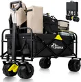 Produktbild: SAMAX Faltbarer Bollerwagen Offroad Camping Edition bis 200 kg - Schwarz / Gelb