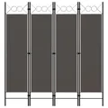 Produktbild: 4-tlg. Raumteiler Anthrazit 160 x 180 cm