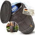 Produktbild: 4rain VINO Regenfass 250 Liter dunkelbraun - Holzfassoptik Regentonne mit Hahn