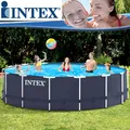 Produktbild: Intex Frame Pool 457 x 122 cm Swimming Pool Schwimmbecken Schwimmbad Ersatzpool