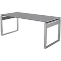 Produktbild: KERKMANN Schreibtisch Stage One, rechteckig, Höhe 68-82 cm, Hebeplatte mit Schwebe-Effekt, Bügel-Fuß grau 180 cm x 68 cm x 80 cm