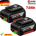 Produktbild: 2x 7,0Ah Akku für Bosch 18V Professional GBA GSR BAT618 BAT609 BAT620