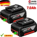 Produktbild: 2x 7,0Ah Akku für Bosch 18V Professional GBA GSR BAT618 BAT609 BAT620