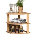 Produktbild: KESPER Eckregal Bambus Küchenregal Küchen-Regal Gewürzregal Etagenregal Ablage