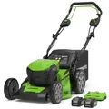 Produktbild: Greenworks POWERALL 48V (24V x 2) Rasenmäher 46cm mit Radantrieb - 2x 4Ah Akkus