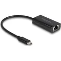 Produktbild: Delock USB Type-C Adapter zu Gigabit LAN mit Power Delivery 100 Watt (USB-C, RJ45 (1x)) (61026)
