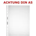 Produktbild: Herlitz Prospekthüllen 5815501, A5, genarbt, 0,06 mm, oben offen, 50 Stück
