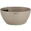Produktbild: Lechuza Übertopf CUBETO Stone 40, sandbeige, Ø 40 x 18 cm, aus Kunststoff, für innen und außen, Wasserspeicher und Innentopf