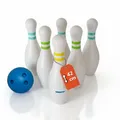 Produktbild: XXL Bowling, Bowlingspiel mit 6 extra großen Pins (42 cm) und Bowlingkugel