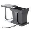Produktbild: Hailo Abfallsammler 3636001 | Modell Solo mit Ausfahrautomatik | 20 Liter Inneneimer | für Schränke ab 400 mm Breite mit Drehtür | Anthrazit
