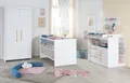 Produktbild: roba® Babyzimmer-Komplettset Lilo 3-teilig - Weiß - Aus Holz - Klassisches Design, Mitwachsend durch Höhenverstellung, Schlupfsprossen, offenes Fach