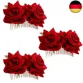 Produktbild: Clyhon 3er Pack Rose Blume Haarspange Damen Rose Blume Haarschmuck Hochzeit