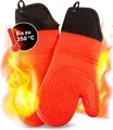 Produktbild: AVANA Topfhandschuhe Silikon Ofenhandschuhe Backhandschuhe Kochhandschuhe, (1 Paar Ofenhandschuhe aus Silikon), weiches Baumwoll-Innenfutter, Anti-Rutsch, Hitzebeständig bis 350°C