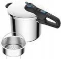Produktbild: TEFAL SECURE TRENDY SCHNELLKOCHTOPF 8L MIT KORB, DAMPFKOCHTOPF, EDELSTAHL, OVP