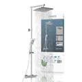 Produktbild: TRENTO Überkopf-Brauseset mit Thermostatarmatur, Chrom
