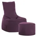 Produktbild: SITTING POINT only by MAGMA Sitzsack-Set Scuba Swing + Hocker aubergine
