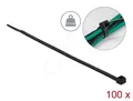 Produktbild: DELOCK 19561 - Kabelbinder hohe Zugfestigkeit L 300 x B 4,8 mm schwarz 100 Stk