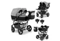 Produktbild: BabyMerc Zwillingswagen Twin Star 5 in 1 inkl. Sportsitze, Autositze und Isos in 16 Farben