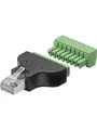 Produktbild: Pro Terminal Block 8-pin > RJ45 male (8P8C) - Schwarz