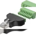 Produktbild: Goobay 76736 Eurobuchse (Typ C, CEE 7/16) > RJ45-Stecker (8P8C) - abnehmbare Schraubbefestigung, 2-teilig