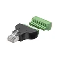 Produktbild: Goobay 76736 Terminal Block 8-pin > RJ45-Stecker (8P8C),, Schwarz