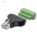 Produktbild: RJ45 LAN Netzwerk-Stecker CAT 5 6 Ethernet schraubbar, Adapter Terminalblock