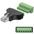 Produktbild: RJ45 Adapter Stecker 8-Pin Terminal Block Schraub Klemmen RJ45 Netzwerk Adapter