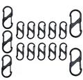 Produktbild: 15 Stück S Karabiner,S karabiner klein,DREI Größen-32mm/40mm/50mm,Mini karabiner schlüsselanhänger,8 Förmiger 2 Öffnungen Karabine Karabinerhaken für Wandern, Camping, Zuhause